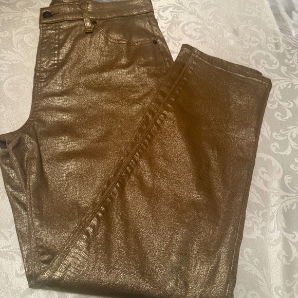 Chico's Platinum Denim Gold Jeans - Picture 10 of 12